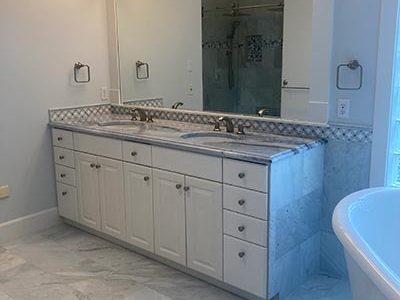 Dual Sink Bathroom Vanity Installation